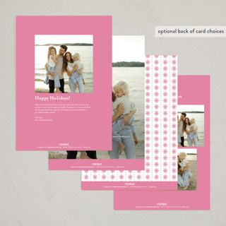 This is a vanilla holiday photo cards with standard by Erika Firm called vintage christmas ornament printing on signature in grand