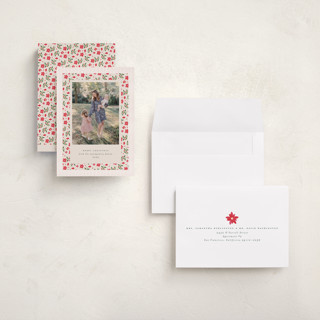 This is a eggnog holiday photo cards with standard by Claudia Orengo called pique nique printing on recycled smooth signature in grand