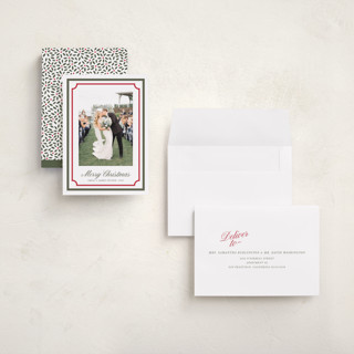 This is a holly jolly holiday photo cards with standard by Alston Foster called charming frame printing on signature in grand