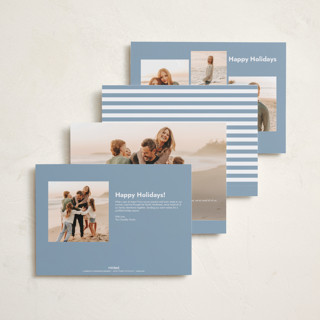 This is a lake holiday photo cards with standard by Annie Shapiro called primrose printing on recycled smooth signature in grand