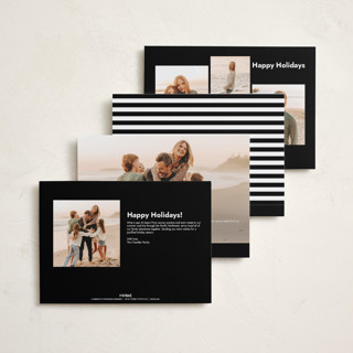 This is a tuxedo holiday photo cards with standard by Annie Shapiro called primrose printing on recycled smooth signature in grand