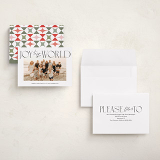 This is a coal holiday photo cards with standard by Jackie Crawford called joy aligned printing on recycled smooth signature in grand