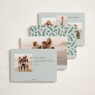 This is a sage holiday photo cards with standard by Hooray Creative called a married christmas printing on recycled smooth signature in grand