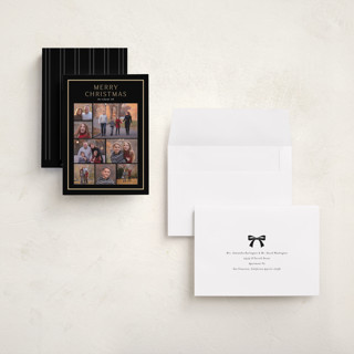 This is a night holiday photo cards with standard by Stacey Meacham called christmas collage printing on recycled smooth signature in grand