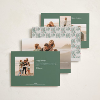 This is a pine holiday photo cards with standard by Elly called merry botanical printing on recycled smooth signature in grand