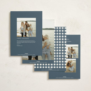 This is a blue spruce holiday photo cards with standard by Jenna Holcomb called forest printing on signature in grand