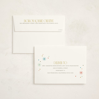 This is a confetti holiday photo cards with standard by Robert and Stella called cheers to you! printing on signature in grand
