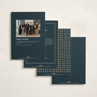 This is a blue spruce holiday photo cards with standard by Jenna Holcomb called homes for the holidays printing on signature in grand