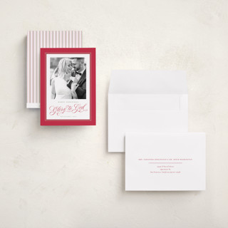 This is a ruby holiday photo cards with standard by Alston Foster called christmas glory printing on signature in grand
