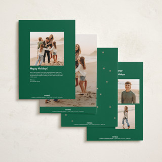 This is a pine holiday photo cards with standard by Lindsay Megahed called peaceful pair printing on signature in grand