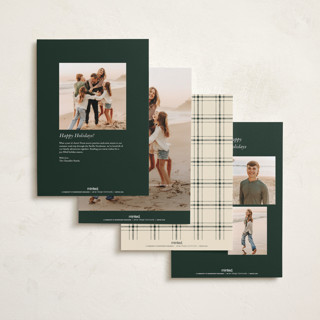 This is a pine holiday photo cards with standard by Annie Clark called perfectly framed printing on signature in grand
