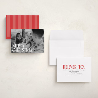 This is a snow holiday photo cards with standard by Tamara Hilje called carper printing on recycled smooth signature in grand