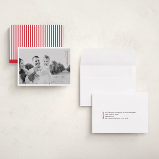 This is a berry holiday photo cards with standard by Wendy Chung called modern postcard printing on recycled smooth signature in grand