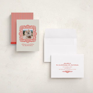 This is a berry holiday photo cards with standard by mo kelley called friendly frame printing on recycled smooth signature in grand