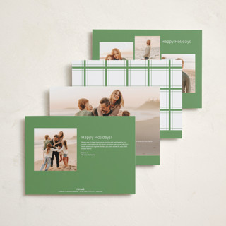 This is a mint holiday photo cards with standard by Inkblot Design called duplicity printing on signature in grand