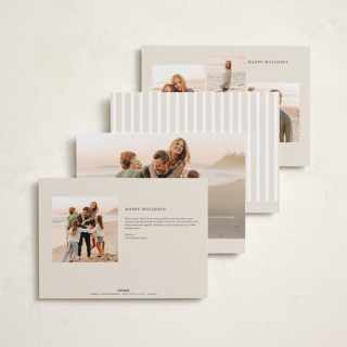 This is a snow holiday photo cards with standard by Robert and Stella called striped crest printing on recycled smooth signature in grand