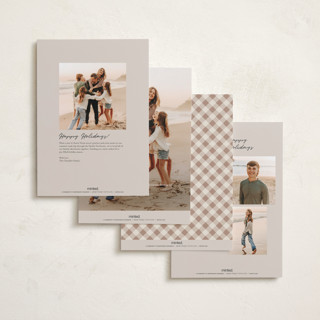 This is a cookie dough holiday photo cards with standard by Adelyn T. called snapshot trio printing on recycled smooth signature in grand