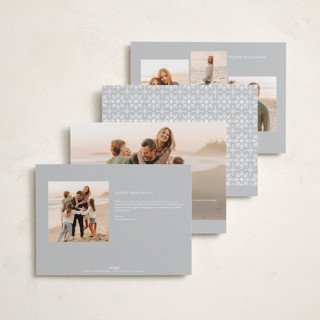 This is a snowfall holiday photo cards with standard by Melanie Kosuge called merry monoline printing on recycled smooth signature in grand