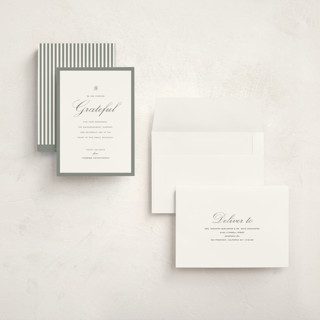 This is a sage holiday photo cards with standard by Sara Hicks Malone called forever grateful printing on signature in grand