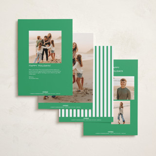 This is a wreath holiday photo cards with standard by Megan Davis called poplin printing on signature in grand