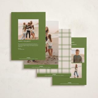 This is a pine holiday photo cards with standard by Owl and Toad called scrapbook printing on recycled smooth signature in grand