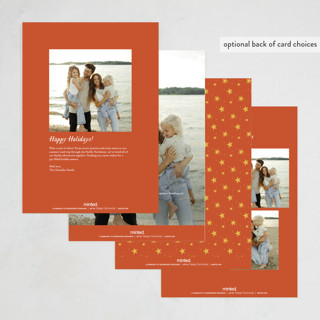 This is a dark turquoise holiday photo cards with standard by Becky Nimoy called christmas window printing on signature in grand