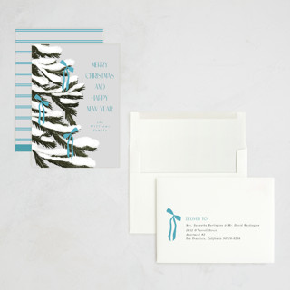 This is a ice holiday photo cards with standard by Maja Cunningham called christmas tree printing on signature in grand