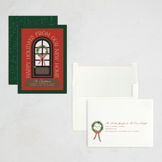This is a festive holiday photo cards with standard by Erin L. Wilson called home printing on signature in grand