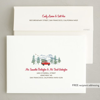 This is a cardinal holiday photo cards with standard by Paper Sun Studio called rocky road christmas printing on signature in grand