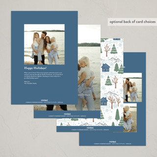 This is a pond holiday photo cards with standard by Alethea and Ruth called home for the holidays woods printing on signature in grand
