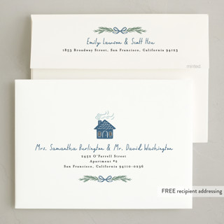 This is a pond holiday photo cards with standard by Alethea and Ruth called home for the holidays woods printing on signature in grand