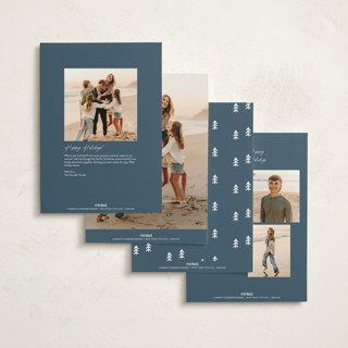 This is a night holiday photo cards with standard by Maja Cunningham called winter linocut printing on signature in grand