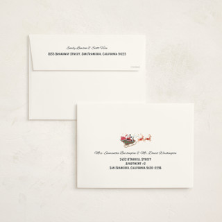 This is a coal holiday photo cards with standard by Paper Sun Studio called the night before christmas printing on signature in grand