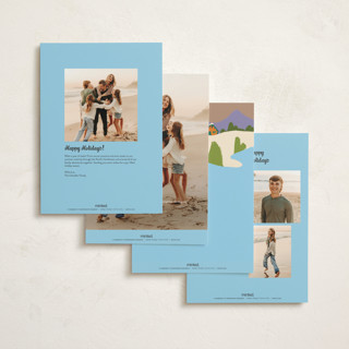 This is a glacier holiday photo cards with standard by Jess Franks called cozy winter village printing on signature in grand