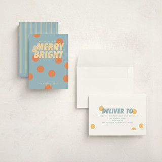 This is a halo holiday photo cards with standard by Creo Study called christmas polka printing on signature in grand