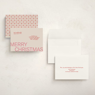 This is a candy cane holiday photo cards with standard by Cleghorn Creative called sweet holiday note printing on signature in grand