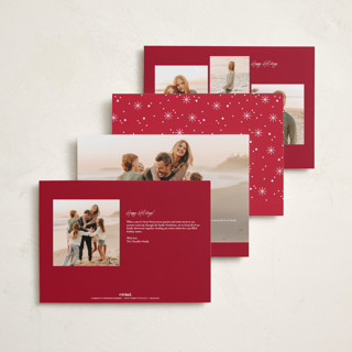 This is a holly berry holiday photo cards with standard by Robert and Stella called our merry mayhem printing on recycled smooth signature in grand