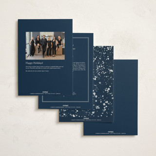 This is a blueberry holiday photo cards with standard by Anastasia Makarova called present printing on signature in grand