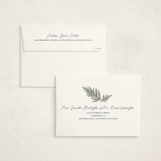 This is a blueberry holiday photo cards with standard by Anastasia Makarova called present printing on signature in grand