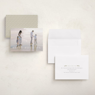 This is a snow holiday photo cards with standard by Amy Kross called vast printing on recycled smooth signature in grand