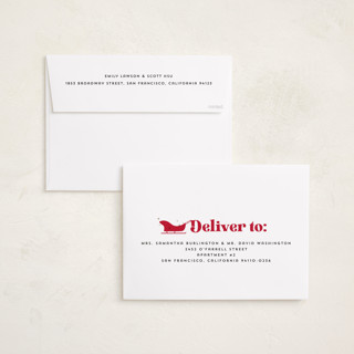 This is a santa holiday photo cards with standard by Corinne Malesic called sleighing it printing on recycled smooth signature in grand