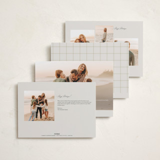 This is a ivory holiday photo cards with standard by Stacey Meacham called simple border printing on recycled smooth signature in grand