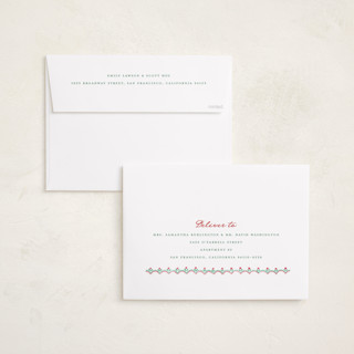 This is a wreath holiday photo cards with standard by letterfix called scallop trim printing on signature in grand
