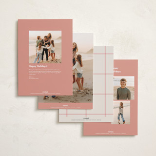 This is a berry holiday photo cards with standard by Griffinbell Paper Co. called sketched florals printing on signature in grand