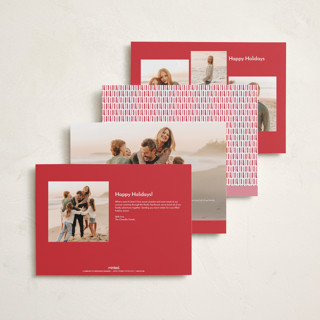 This is a candy cane holiday photo cards with standard by Sara Hicks Malone called biscuit printing on recycled smooth signature in grand