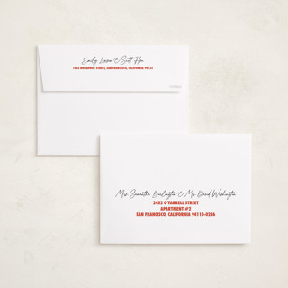 This is a candy apple holiday photo cards with standard by Studio Suku called the jolly type printing on recycled smooth signature in grand