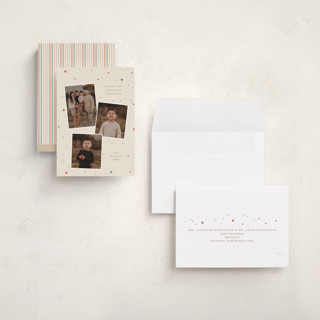 This is a sugar cookie holiday photo cards with standard by Ellen Schlegelmilch called disney's mickey tri confetti printing on recycled smooth signature in grand