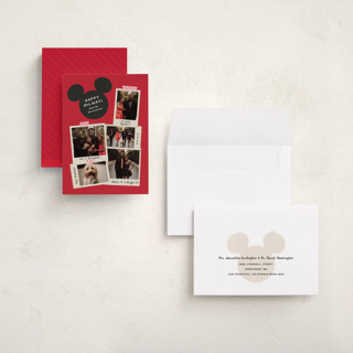This is a candy apple holiday photo cards with standard by Kamala Nahas called disney mickey instantaneous printing on recycled smooth signature in grand