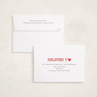 This is a holly berry holiday photo cards with standard by AK Graphics called disney's mickey quad squad printing on recycled smooth signature in grand