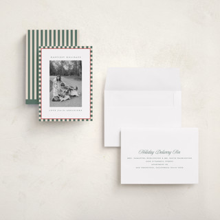 This is a spruce holiday photo cards with standard by Kristie Kern called the charleston printing on recycled smooth signature in grand